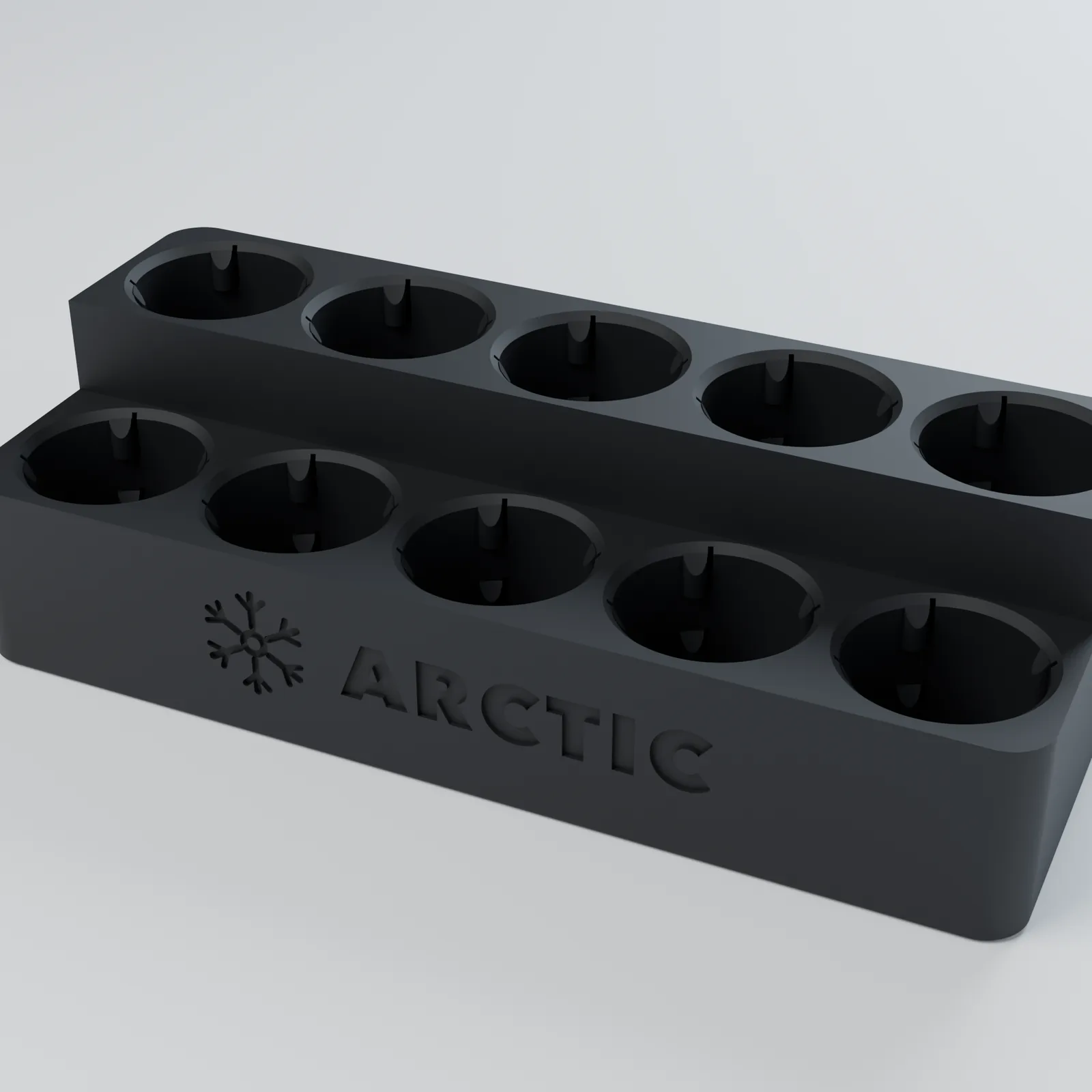 The empty Fridge Dock showing its stepped slots