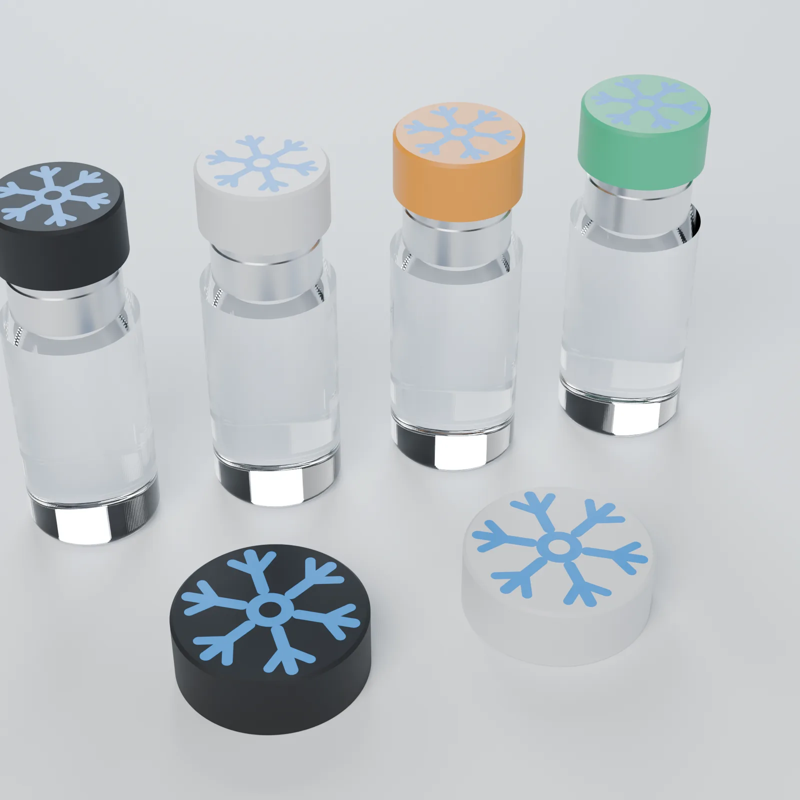 Snowflake Vial Caps